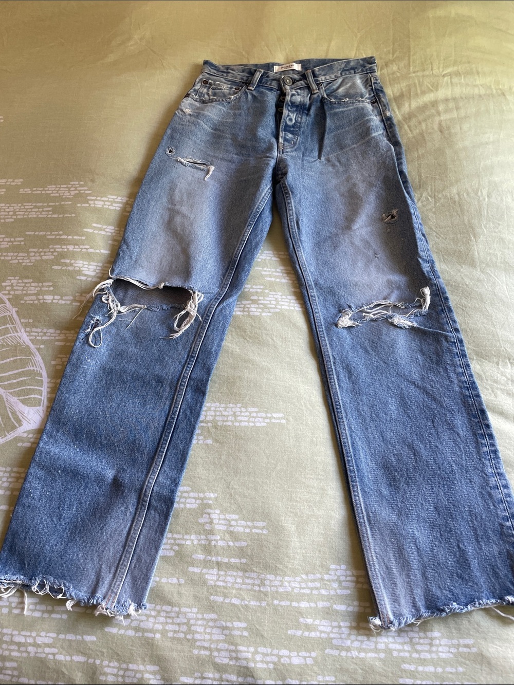 Moussy Odessa Distressed Blue Denim Jeans - size 26
